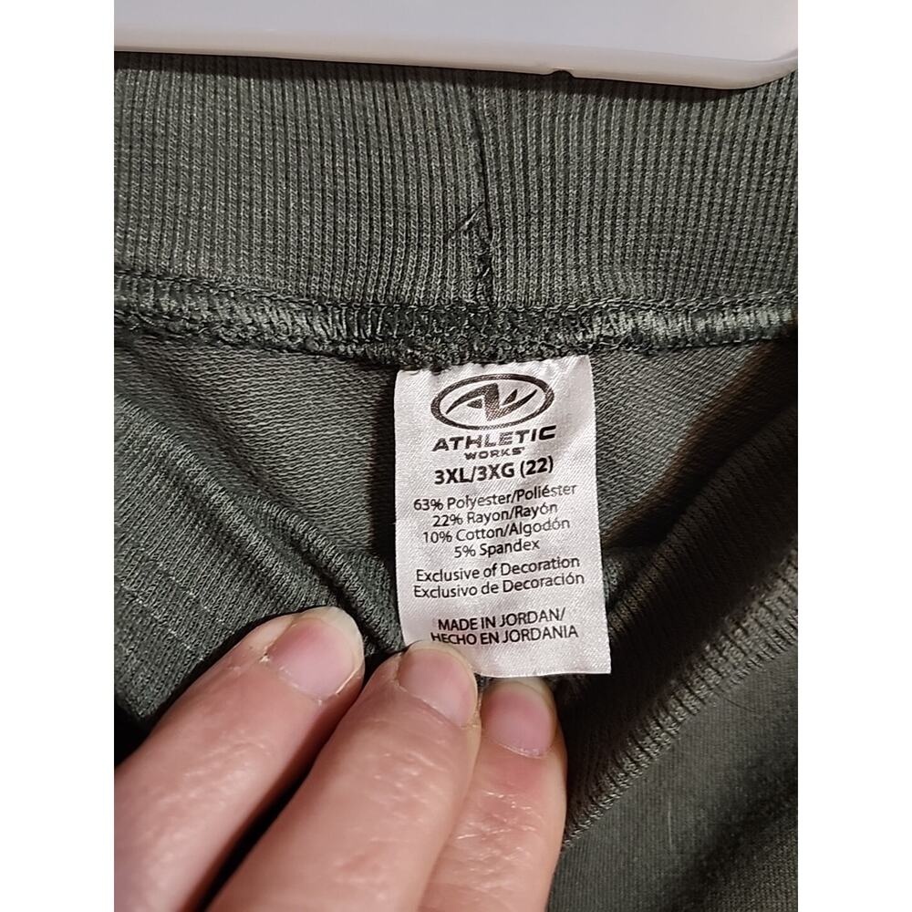 Athletic Works Athletic Shorts Green 3XL (22) Elastic Drawstring Waist Pockets - Picture 5 of 6